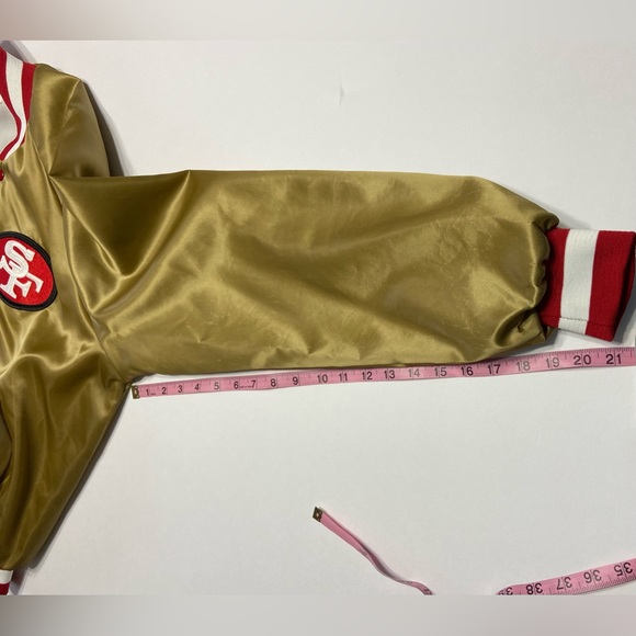 XL Vintage Gold San Francisco 49ers Chalk
Line Starter Style Satin Jacket - Picture 13 of 14